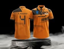 Image of F1 Mclaren Team Lando Norris 4 New 2024 Edition Polo T Shirt