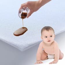 Image of NEW WATERPROOF BABY COT BED MATTRESS PROTECTOR FITTED TERRY SHEET 140x70 cm
