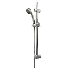 Image of Croydex Amalfi One Function Shower Set Chrome Rail Hose Head Easy Install