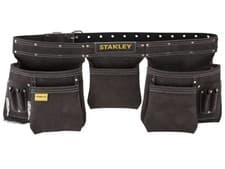 Image of Stanley STA180113 Leather Tool Apron Pouch Multiple Pockets