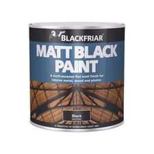 Image of Blackfriar Matt Black Paint 125ml Interior Emulsion
