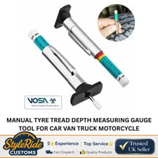 Image of MANUAL TYRE TREAD DEPTH MEASURING GAUGE TOOL FOR CAR VAN TRUCK MOTORCYCLE