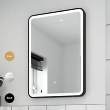 Image of Hudson Reed Framed Bathroom Mirror & Touch Sensor 700x500mm Modern IP44 Dimmable