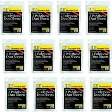 Image of 151 General Purpose 2 Polythene Dust Sheets 3.6m x 2.7m - Pack Of 12