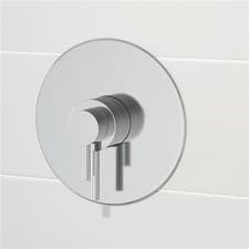 Image of Modern Round Shower Valve Thermostatic Concentric Concealed Chrome Bathroom