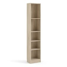 Image of Basic Tall Narrow Oak Bookcase New
