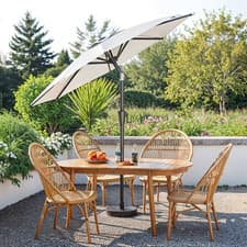 Image of 2M Large Parasol Garden Table Sun Shade Canopy Patio Outdoor Umbrella Crank Tilt