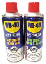Image of WD40 Motorcycle Chain Wax 400Ml & WD40 Chain Clean 400Ml Bundle