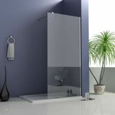 Image of Walk in Wet Room Shower Screen Panel 8mm EasyClean Glass Shower Cubicle