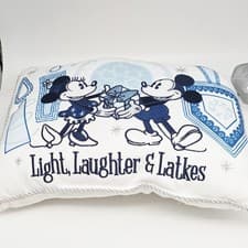 Image of Disney Mickey and Minnie Pillow Cushion Light Laughter and Latkes 46x30cm