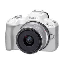 Image of Canon EOS R50 Camera with RF-S 18-45mm Lens Kit - White