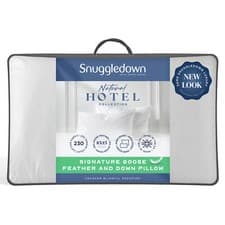 Image of Snuggledown Signature Goose Feather & Down Medium Support Pillow 2 Pack