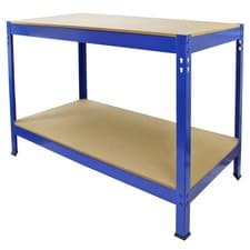 Image of Heavy Duty 100cm Metal Workbench DIY Station Garage Tool Boltless Work Bench