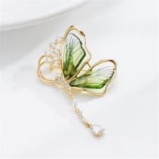 Image of Butterfly Brooch Pin Rhinestone Brooch Pin Scarf Pins Decor Fashionable Animal