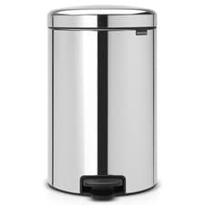 Image of Brabantia newIcon Pedal Bin 20 Litre Plastic Bucket White Black Grey Green Taupe