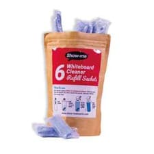 Image of Show-Me Whiteboard Cleaner Refill Sachets (Pack of 6) WCE500R6