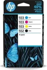 Image of Genuine HP 932/933 Black/Cyan/Magenta/Yellow Ink Cartridge Multipack 6ZC71AE