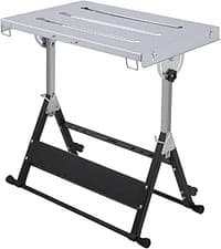 Image of Foldable Welding Table 30"x20" 400LBS Welding Workbench with 3 Tilt Angles