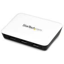 Image of StarTech USB 3.0 to Gigabit Ethernet NIC Network Adapter with 3 Port Hub - White
