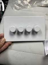 Image of KNIGHTSBRIDGE Screwless 4g 2-Way 10-200w Trailing Edge Dimmer -Matt White