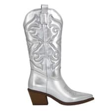 Image of Cowboy Boots Mid Calf Ladies Heel Shoes Zip Western Rider Faux Leather Size New