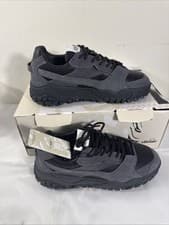 Image of Ellesse LSR80 Sneakers Men’s Chunky Trail Shoes Black Gray Suede Leather NIB 8.5