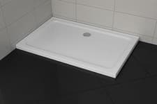 Image of Rectangular Stone Resin Shower Tray 30mm Slimline Walk-In Wet Room free Waste