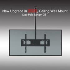 Image of Ceiling TV Bracket Full motion adjustable Mount for 32-70 Inch Tvs holds 45kg