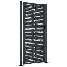 Image of Garden Gate Patio Gate Fence Gate Fence Anthracite Steel Square Design vidaXL