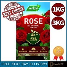 Image of WESTLAND ROSE PLANT FOOD 1KG 3KG ROSE FEED NATURAL STIMULANT FOR ROSES NEW