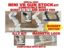 Image of VR Gun Stock Mini fits Oculus Quest 3 / 2 / 1/  PRO + Rift-S touch controllers.