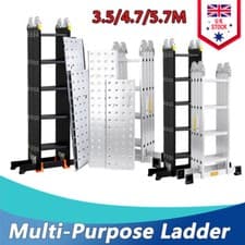 Image of 14in1 Multi-Purpose Aluminium Folding Combination Ladder 3.5/4.7/5.7M Extendable