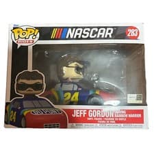 Image of Funko Pop Jeff Gordon Driving Car #283 Rainbow Warrior 24 Du Pont