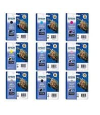 Image of Genuine Epson T1571 TURTLE  Set of 9  inkjet cartridges   FREE DELIVERY