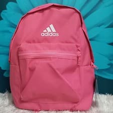 Image of Adidas Badge of Sport Pink & White Classic Logo Backpack