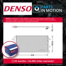 Image of Air Con Condenser fits AUDI Q5 8RB 2.0 12 to 17 AC Conditioning Denso 4G0260403Q