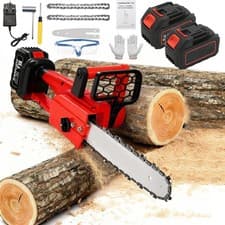 Image of 12" Cordless Electric Chainsaw 24V Brushless Electric Handheld Chain Saw+Battery