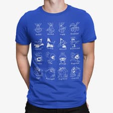Image of Looney Tunes Sketch Bugs Daffy Marvin Taz Emotions Official Men's T-Shirt