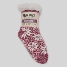 Image of Muk Luks Women's Chenille Plush Lined Cabin Socks, 2-Pack, Size: L/XL
