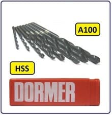 Image of DORMER JOBBER DRILL FOR STEEL METAL SIZES FROM 0.2mm UP TO 1.0mm METRIC HSS A100