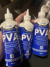 Image of PVA CONTRACTORS GRADE ADHESIVE & SEALER / P.V.A GLUE / PRIMER 500ml x 3 bottles