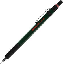 Image of Rotring 500 Mechanical Pencil | 0.5Mm HB Lead | Green Hexagonal Plastic Barrel a