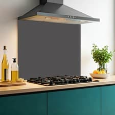 Image of Dark Grey Glass Kitchen Splashback | 6mm Toughened Heat Resistant Glass