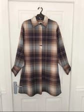 Image of Cos Checked Mini Shirt Dress In A Wool Mix Size 36eu/Small UK Nwot