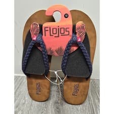 Image of Flojos Harper Woven Faux Strap Arch Support Flip Flop Sandals Women Size 10