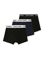 Image of Jack & Jones Cotton Stretch Jacbasic Junior Trunks 3 Pack - Black