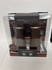 Image of Cole & Mason Precision Sherwood salt & pepper mill set Forest dark wood 165mmNew