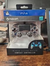 Image of Nacon Illuminated Compact Controller - Blue for PS4 PlayStation 4 