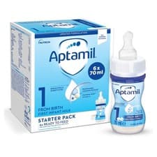 Image of Aptamil 1 First Baby Milk Formula Liquid Starter Pack 6x70ml From Birth