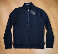 Image of New Ted Baker Designer L/S Navy Zip-Through Jumper Size 2 (Small) RRP £95